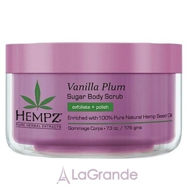 Hempz Vanilla Plum Herbal Sugar Body Scrub     