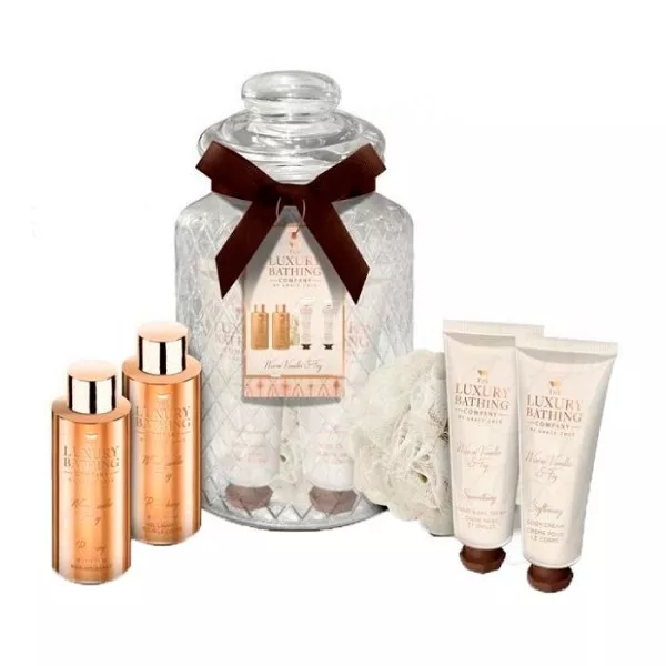 Grace Cole The Luxury Bathing Warm Vanilla & Fig Elegant Treats ���� ��� ���� (b/wash/100ml+b/foam/100ml+b/cream/50ml+h/cream/50ml+sponge)