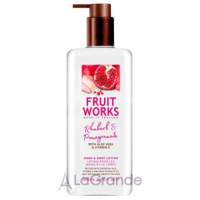 Grace Cole Fruit Works Hand & Body Lotion Rhubarb & Pomegranate      