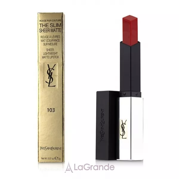 Yves Saint Laurent Rouge Pur Couture The Slim Sheer Matte ������ ��� ��� � ��������� ���������