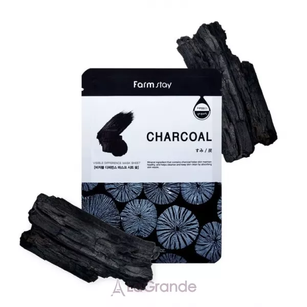 FarmStay Visible Difference Mask Sheet Charcoal �������� ����� � ��������� �����