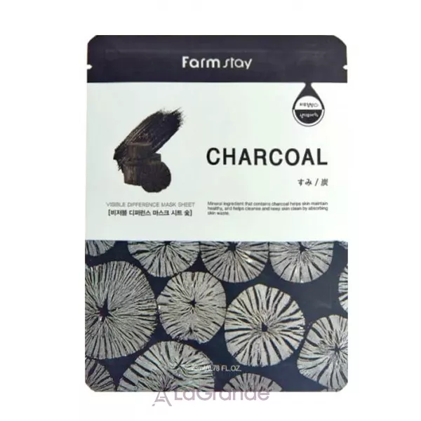 FarmStay Visible Difference Mask Sheet Charcoal �������� ����� � ��������� �����