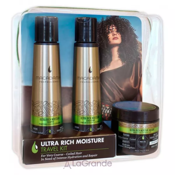 Macadamia Natural Oil  Professional Ultra Rich Moisture Travel Kit ���� ��� ������ �� ��������� ������� (������� ��� ������ ������� 100 �� + ����������� 100 �� + �����-���������� 60 ��)