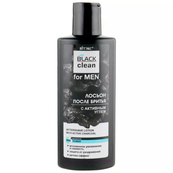 ³���� Black Clean For Men Aftershave Lotion With Active Charcoal ������� ���� ������ � �������� �������