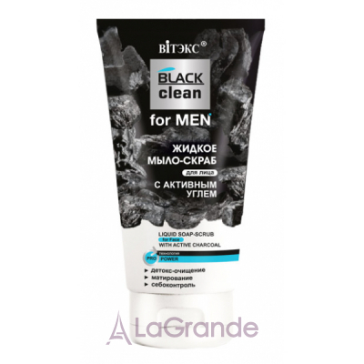  Black Clean For Men Liquo Soap-Scrub  -     