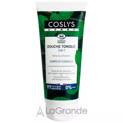 Coslys Homme Shampoo for Hair and Body with Organic Beech bud Extract          