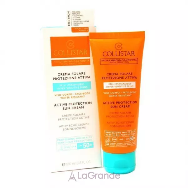 Collistar Special Perfect Tanning Active Protection Sun Cream Face Body SPF 50+ ������������� ���� ��� ������� �� ���