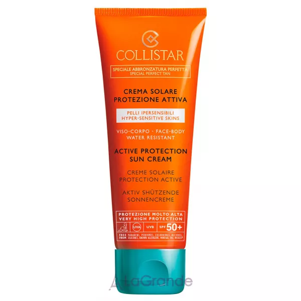 Collistar Special Perfect Tanning Active Protection Sun Cream Face Body SPF 50+ ������������� ���� ��� ������� �� ���