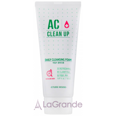 Etude House AC Clean Up Daily Acne Cleansing Foam ϳ  