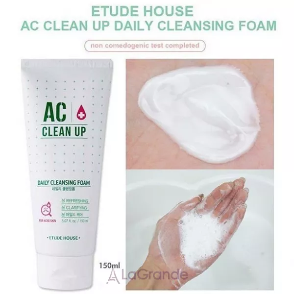Etude House AC Clean Up Daily Acne Cleansing Foam ����� ��� ��������