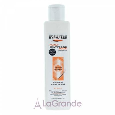 Byphasse Family Shampoo Shea Butter and Honey Dry And Damaged Hair          볺