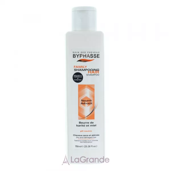 Byphasse Family Shampoo Shea Butter and Honey Dry And Damaged Hair ������� ��� ������ �� ������������ ������� � ����� �� �볺�