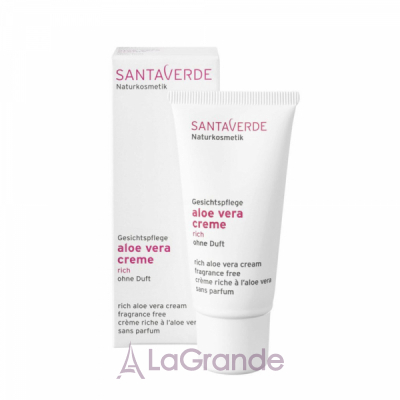 Santa Verde Foundat Facial Care Medium Aloe Vera Cream Fragrance Free         