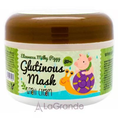 Elizavecca Milky Piggy Glutinous Mask 80% Snail Cream -    