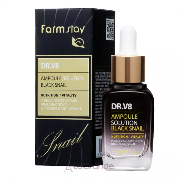 FarmStay DR.V8 Ampoule Solution Black Snail ��������� ��������� ��� ���� � ������� ������ ������