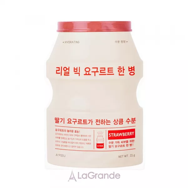 A'pieu Real Big Yogurt One-Bottle Hydrating Face Mask Strawberry ����������� �������� ����� � ���������