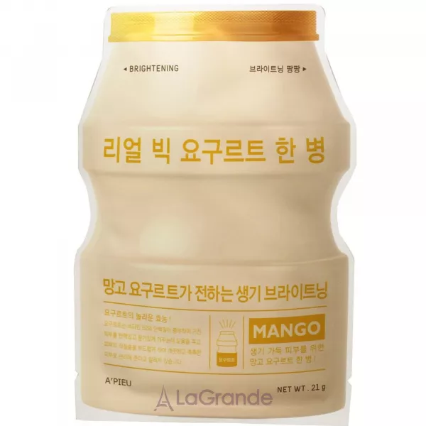 A'pieu Real Big Yogurt One-Bottle Brightening Face Mask Mango ����������� �������� ����� 