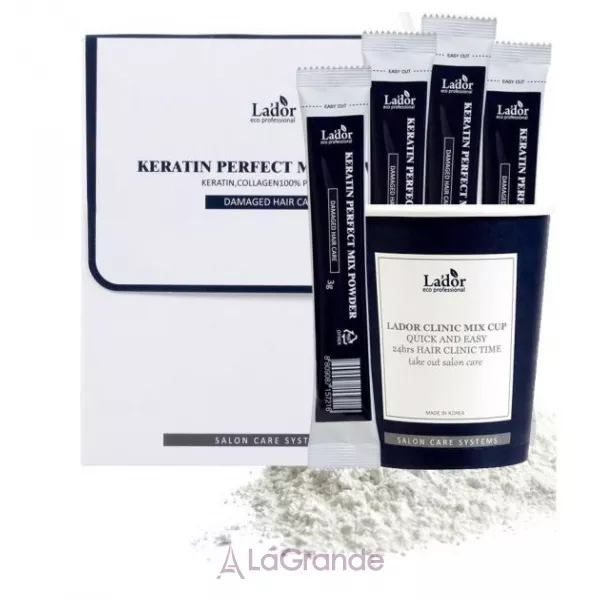 La'dor Hair Keratin Perfect Mix Powder Mask ����������� ���������� ����� ��� ����� �� ������ 100% �������� � ���������