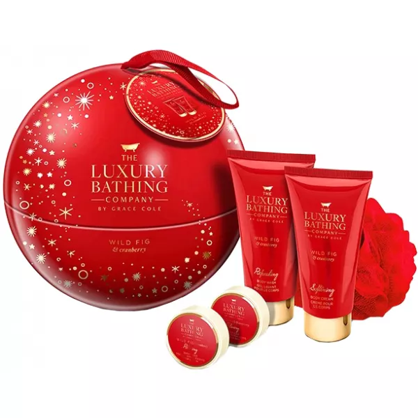 Grace Cole The Luxury Bathing Showstopper Wild Fig & Cranberry Opulence ���� (b/wash 50ml+b/cream 50ml+bath fizzer 2x25g+sponge)