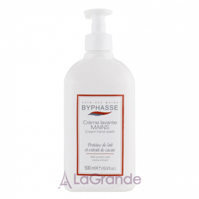 Byphasse Liquid Cream Hand Wash Milk Protein And Cocoa Extract     