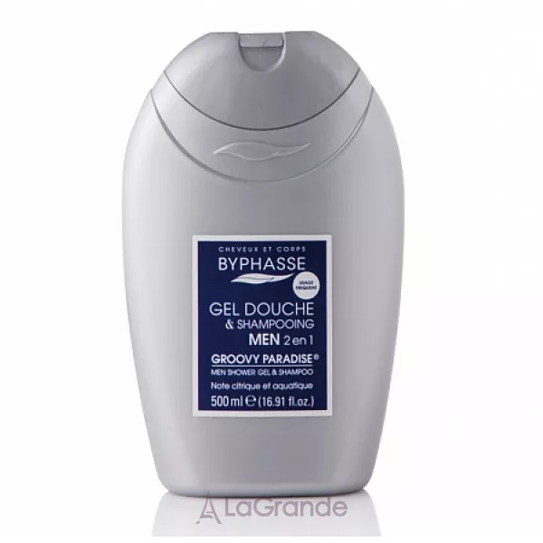Byphasse Men Gel-Shampoo 2In1 Groovy Paradise �������-���� ��� ���� ��� ������� 