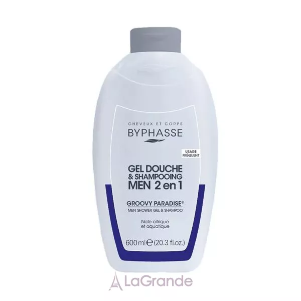 Byphasse Men Gel-Shampoo 2In1 Groovy Paradise �������-���� ��� ���� ��� ������� 