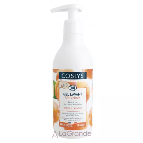 Coslys Baby Care Baby Cleansing Gel-Hair & Body With Organic Apricot ������� ���� ��� ������� � ��� � ���������� ���������