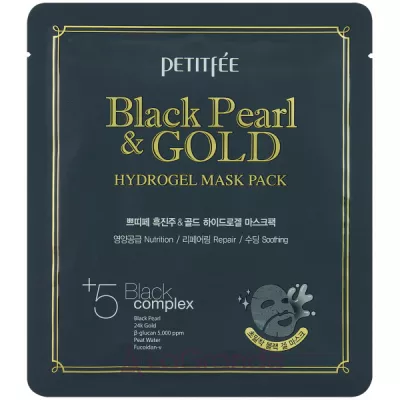 Petitfee & Koelf Black Pearl & Gold Hydrogel Mask ó      