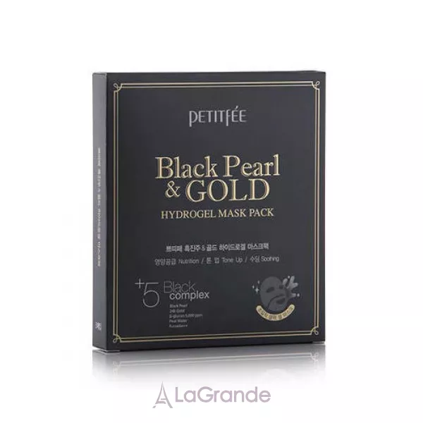 Petitfee & Koelf Black Pearl & Gold Hydrogel Mask ó��������� ����� �� ������� �� ������� �������