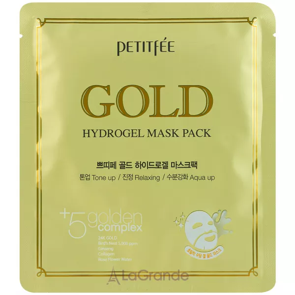 Petitfee & Koelf Gold Hydrogel Mask +5 Golden Complex ������������ ����� ��� ���� � ������� ���������� +5