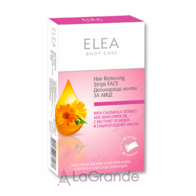 Elea Professional Body Care Hair Removing Strips Face    