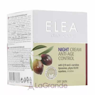 Elea Professional Skin Care Night Cream Anti-Age Control Dry Skin ³      Q10   