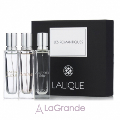 Lalique Les Romatiques Mini Set  (  Amethyst Eclat 15  + L'Amour 15  + Satine 15 )