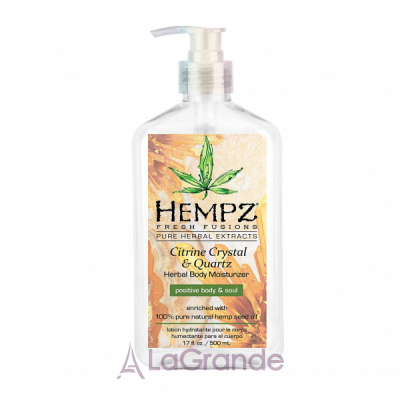 Hempz Fusions Citrine Crystal & Quartz Herbal Body Moisturizer      