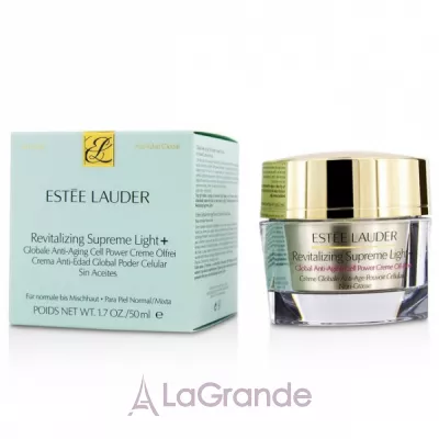 Estee Lauder Revitalizing Supreme Light+ Global Anti-Aging Cell Power Creme Oil-Free     