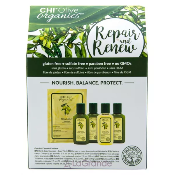 CHI Olive Organics Repair & Renew Kit ���� (����� + ������ + ������� + ����������� + �����)