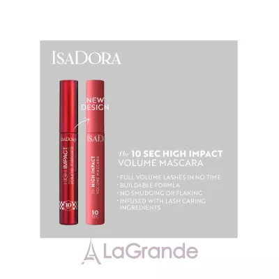 IsaDora 10 Sec High Impact Volume Mascara    '  10 .