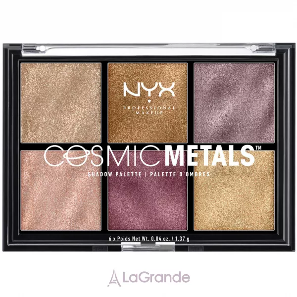 NYX Professional Makeup Cosmic Metals Shadow Palette 6-�� ��������� ������� ���� ��� ���� � ��������� �������
