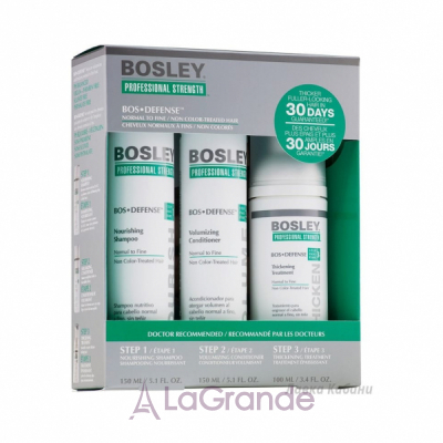 Bosley BosDefense Starter Pack for Fine to Normal Non Color-Treated Hair     