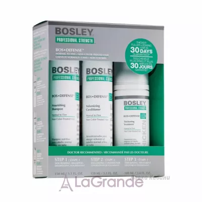 Bosley BosDefense Starter Pack for Fine to Normal Non Color-Treated Hair     