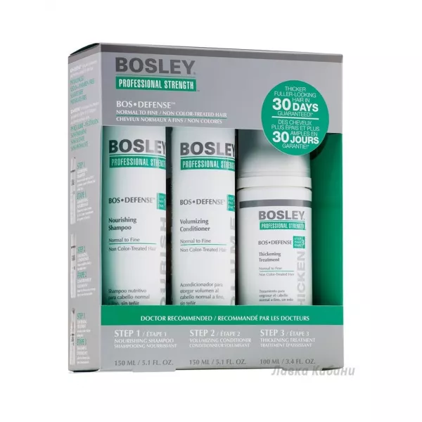 Bosley BosDefense Starter Pack for Fine to Normal Non Color-Treated Hair ������� ��� ���������� ������������ �����
