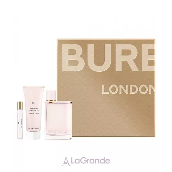 Burberry Her Eau de Parfum ����� ( ��������������� ���� 100 �� + ��������� 7.5 �� + ������ ��� ���� 75 �� )