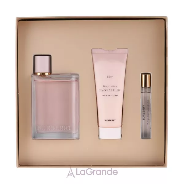 Burberry Her Eau de Parfum ����� ( ��������������� ���� 100 �� + ��������� 7.5 �� + ������ ��� ���� 75 �� )