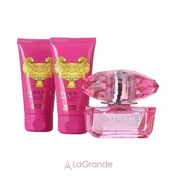 Versace Bright Crystal Absolu ����� ( ��������������� ���� 90 �� + ��������� 5 �� + ������ ��� ���� 100 �� + ���� ��� ���� 100 �� )