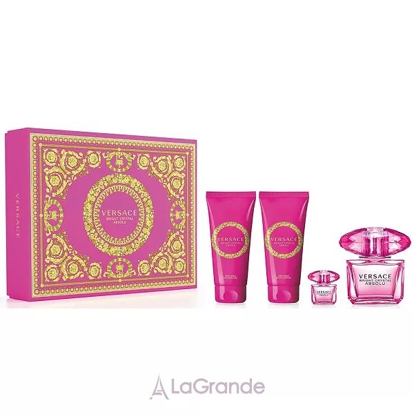 Versace Bright Crystal Absolu ����� ( ��������������� ���� 90 �� + ��������� 5 �� + ������ ��� ���� 100 �� + ���� ��� ���� 100 �� )
