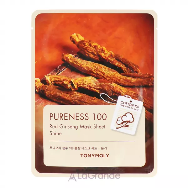 Tony Moly Pureness 100 Red Ginseng Mask Sheet �������� ����� � ���������� ��������� ��������