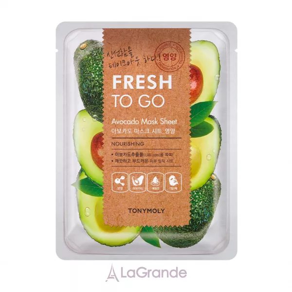 Tony Moly Fresh To Go Avocado Mask Sheet Nourishing �������� ����� � ���������� �������