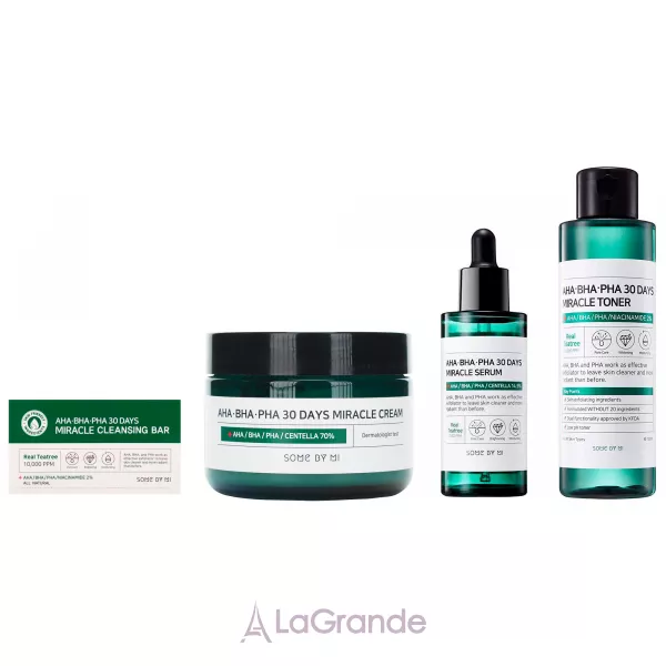 Some By Mi AHA. BHA. PHA 30Days Miracle Starter ����� ��� ���������� ���� � ��������� (soap/30ml + ton/mini/30ml + ser/mini/10ml + f/cr/mini/20g)