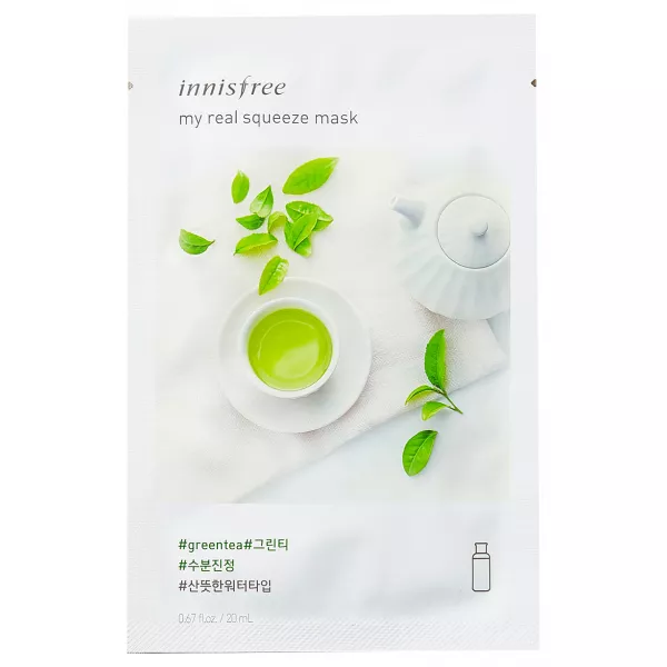 Innisfree My Real Squeeze Mask Green Tea �������� ����� � ���������� �������� ���