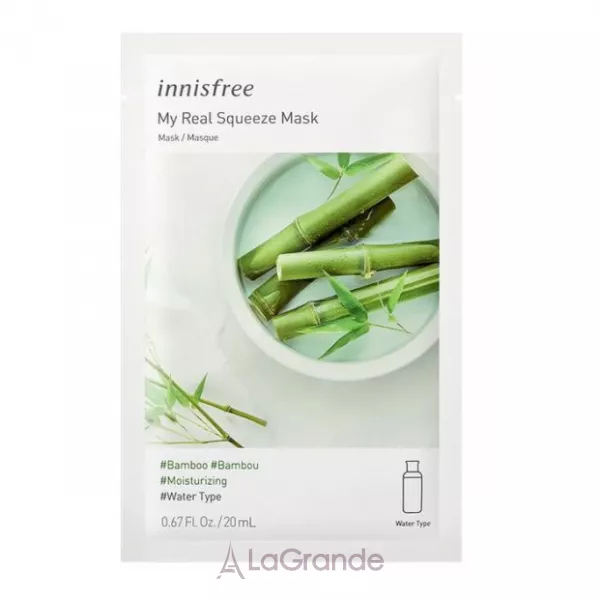 Innisfree My Real Squeeze Mask Bamboo �������� ����� � ���������� �������